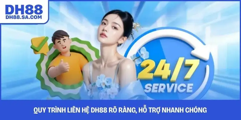 Quy trình liên hệ DH88 rõ ràng, hỗ trợ nhanh chóng