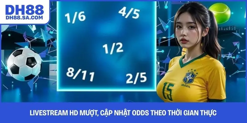 Livestream HD mượt, cập nhật odds theo thời gian thực